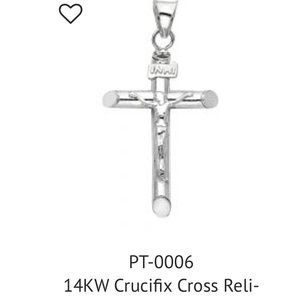 14 k white cross